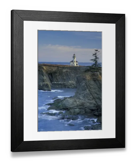 Framed Print : NA, USA, Oregon, Coos Bay Cape Arago Lighthouse at head of Coos Bay Framed Print : NA, USA, Oregon, Coos Bay Cape Arago Lighthouse at head of Coos Bay