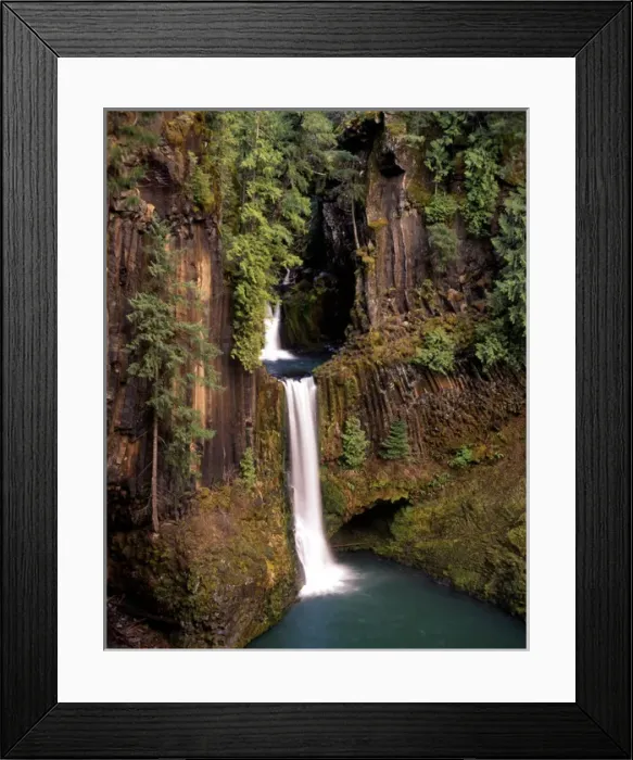 Framed Print : Toketee Falls N. Umpqua River, Umpqua N. F. Oregon