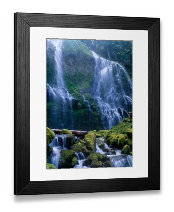 Framed Print : Light on Proxy Falls in the central Oregon Cascades Framed Print : Light on Proxy Falls in the central Oregon Cascades