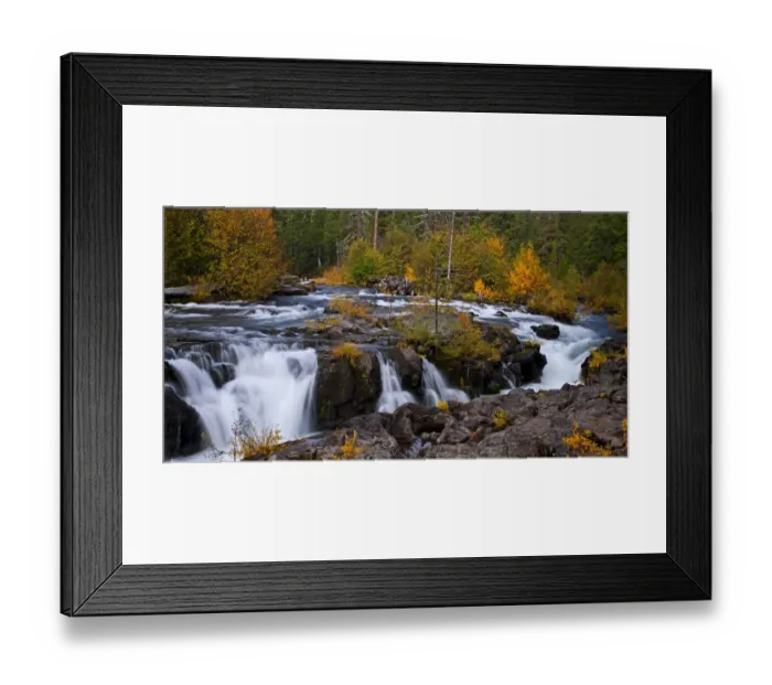 Framed Print : Viewing a running stream along the road in Union Creek Oregon