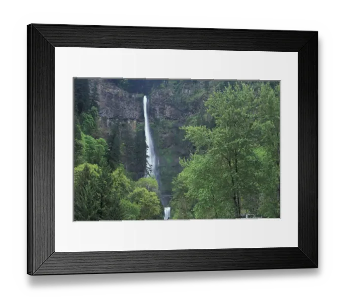 Framed Print : North America, USA, OR, Columbia River Gorge Multnomah Falls main portion plunges Framed Print : North America, USA, OR, Columbia River Gorge Multnomah Falls main portion plunges