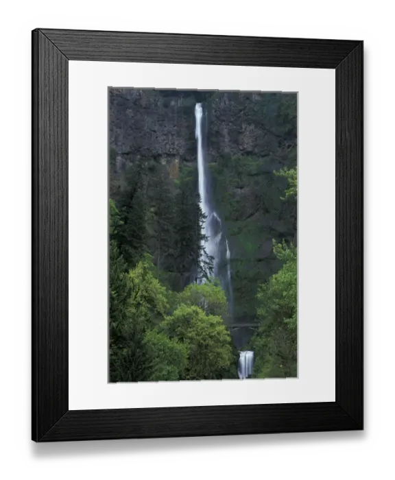 Framed Print : North America, USA, OR, Columbia River Gorge Multnomah Falls main portion plunges