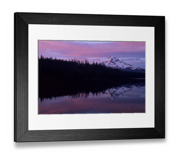 Framed Print : OR, Mt. Hood Wilderness, Mt. Hood reflected in Lost Lake at sunrise Framed Print : OR, Mt. Hood Wilderness, Mt. Hood reflected in Lost Lake at sunrise