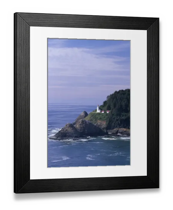 Framed Print : OR, Oregon Coast, Heceta Head Lighthouse, on Heceta Head, 205 feet above the ocean Framed Print : OR, Oregon Coast, Heceta Head Lighthouse, on Heceta Head, 205 feet above the ocean