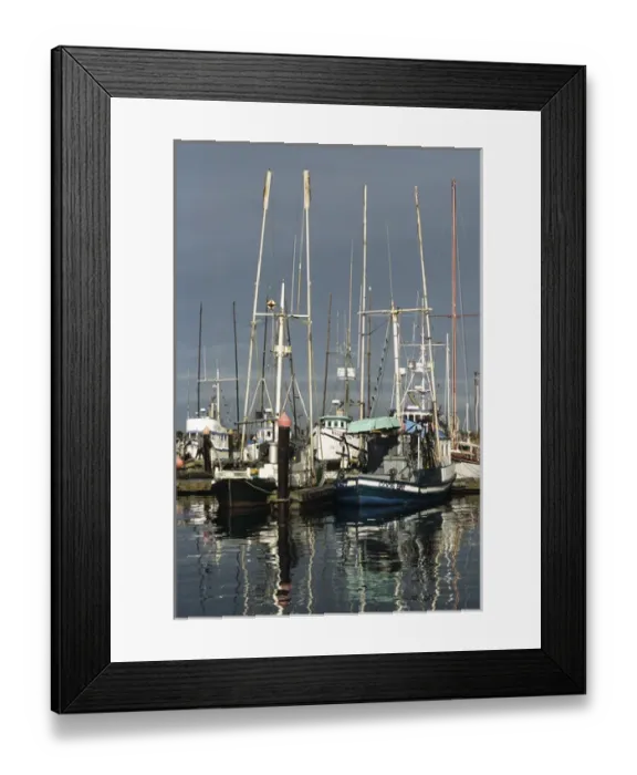 Framed Print : OR, Charleston, Fishing boats at the Charleston harbor