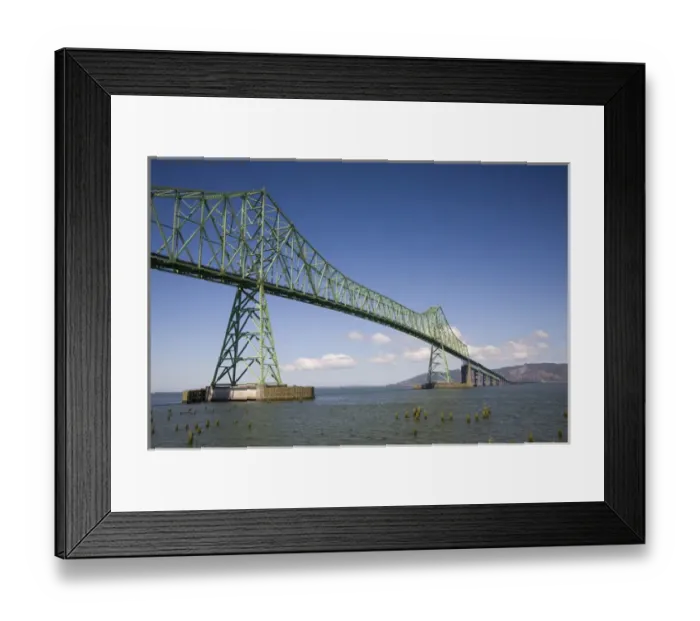 Framed Print : OR, Astoria, Astoria-Megler bridge, carries highway 101 across the Columbia River Framed Print : OR, Astoria, Astoria-Megler bridge, carries highway 101 across the Columbia River