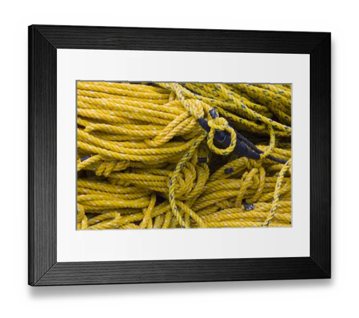 Framed Print : OR, Oregon Coast, Newport, Rope coils, at the Port of Newport Framed Print : OR, Oregon Coast, Newport, Rope coils, at the Port of Newport