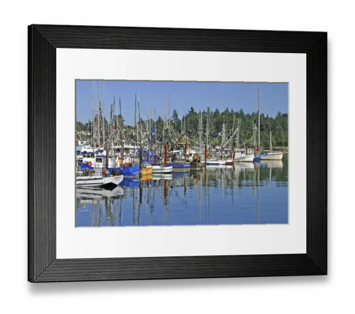 Framed Print : Fishing boats at wharf at Charleston near Coos Bay Oregon Framed Print : Fishing boats at wharf at Charleston near Coos Bay Oregon