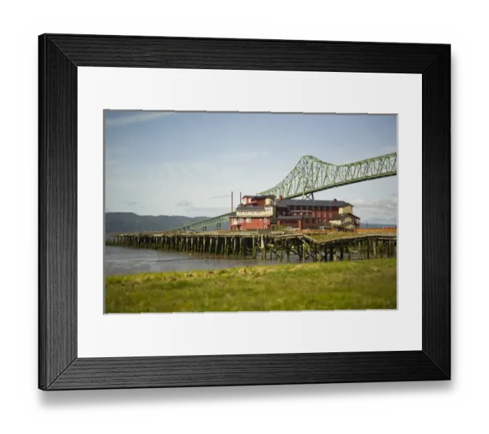 Framed Print : View of marina and historic Astoria Bridge on the Columbia River. Astoria, Oregon Framed Print : View of marina and historic Astoria Bridge on the Columbia River. Astoria, Oregon