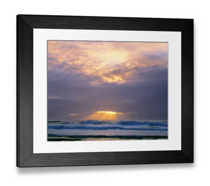 Framed Print : USA, Oregon, Heceta Head. The golden setting sun pours through the clouds at Heceta Head Framed Print : USA, Oregon, Heceta Head. The golden setting sun pours through the clouds at Heceta Head