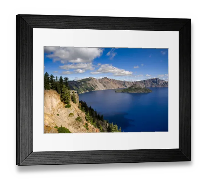 Framed Print : USA, Oregon, Crater Lake NP. Sinnott Memorial Overlook offers spectacular views of Wizard Island Framed Print : USA, Oregon, Crater Lake NP. Sinnott Memorial Overlook offers spectacular views of Wizard Island