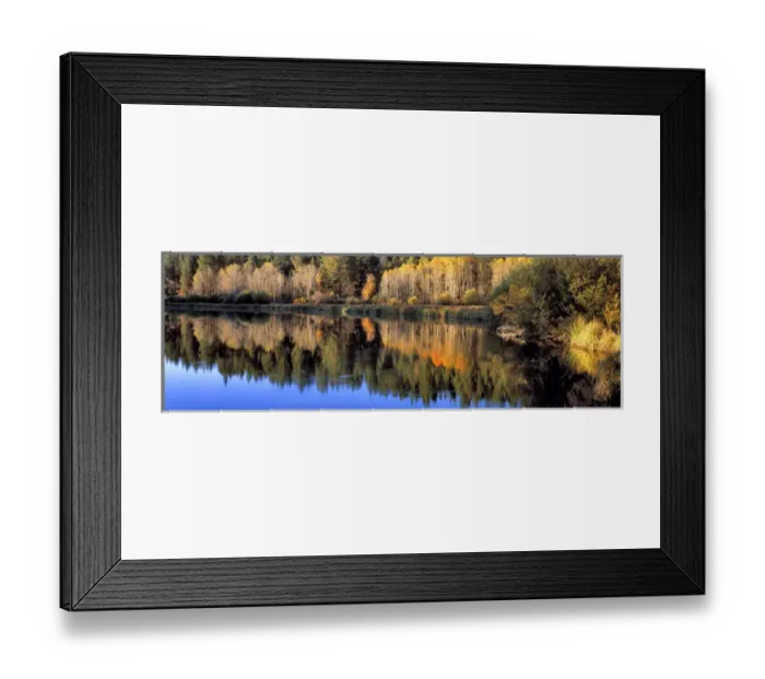 Framed Print : USA, Oregon, Deschutes River. Still water on the Deschutes River, near Bend in central Oregon