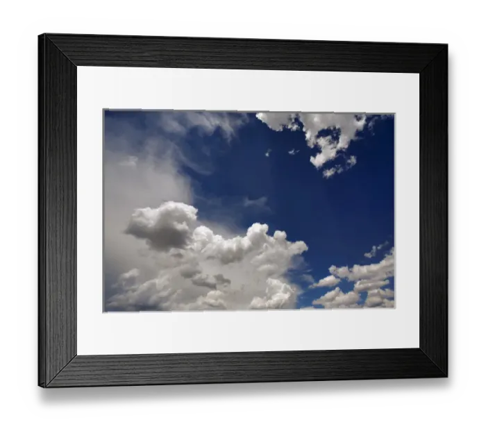 Framed Print : USA, Oregon, Bend. A variety of clouds fill the sky in central Oregon, marking