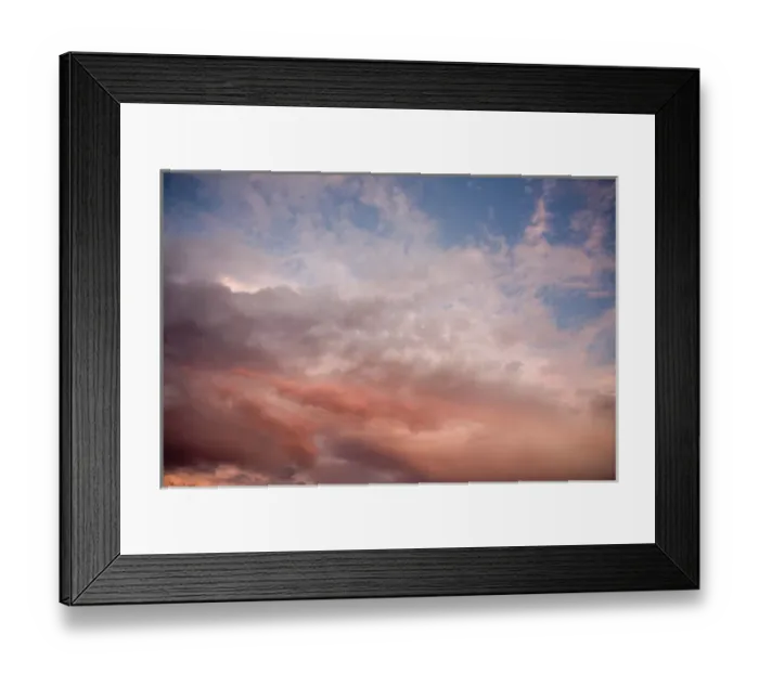 Framed Print : USA, Oregon, Bend. Salmon-colored clouds dissolve into the evening sky in Bend, Oregon Framed Print : USA, Oregon, Bend. Salmon-colored clouds dissolve into the evening sky in Bend, Oregon