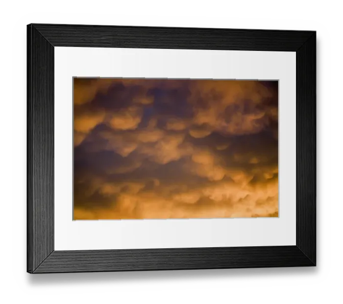 Framed Print : USA, Oregon, Bend. Mammatus clouds are often found hanging on the underside of as Framed Print : USA, Oregon, Bend. Mammatus clouds are often found hanging on the underside of as