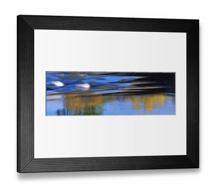 Framed Print : USA, Oregon, Deschutes River. Golden aspen trees reflect in the Deschutes River near Bend Framed Print : USA, Oregon, Deschutes River. Golden aspen trees reflect in the Deschutes River near Bend