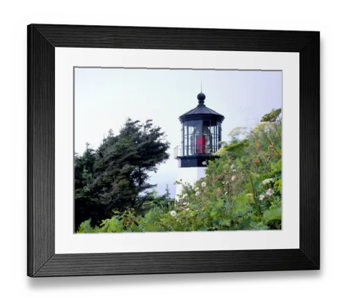 Framed Print : OREGON. USA. Lighthouse at Cape Meares. Pacific Coast