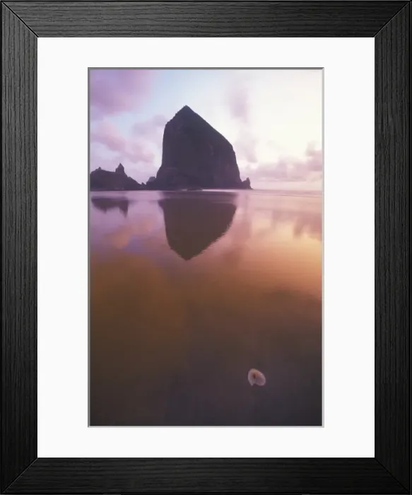 Framed Print : Haystack Rock, Cannon Beach, Oregon Coast, Sunset Framed Print : Haystack Rock, Cannon Beach, Oregon Coast, Sunset