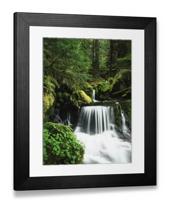 Framed Print : USA, Oregon, Willamette National Forest, View of Whitewater creek falls Framed Print : USA, Oregon, Willamette National Forest, View of Whitewater creek falls
