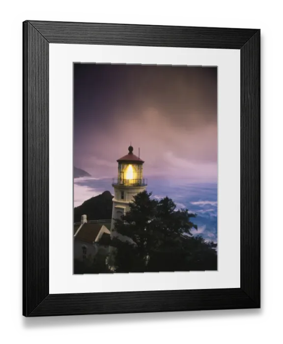 Framed Print : USA, Oregon, View of Heceta Head Lighthouse at dusk Framed Print : USA, Oregon, View of Heceta Head Lighthouse at dusk