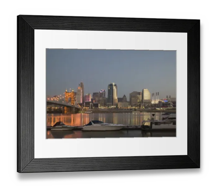 Framed Print : USA-Ohio-Cincinnati: Roebling Suspension Bridge (b. 1876) over the Ohio River Framed Print : USA-Ohio-Cincinnati: Roebling Suspension Bridge (b. 1876) over the Ohio River