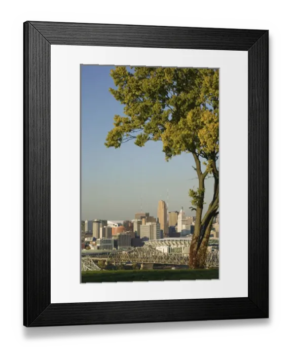 Framed Print : USA-Ohio-Cincinnati: Sunset City View from Devou Park in Covington, Kentucky Framed Print : USA-Ohio-Cincinnati: Sunset City View from Devou Park in Covington, Kentucky