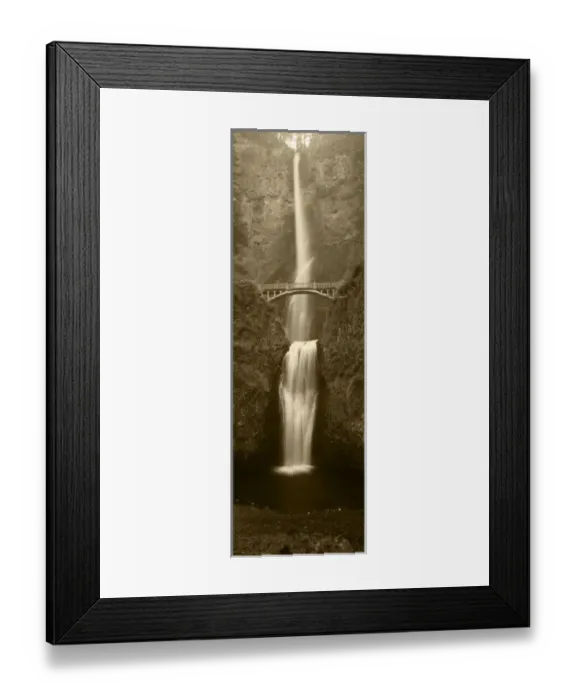 Framed Print : USA, Oregon, Columbia River George, View of Multnomah Falls