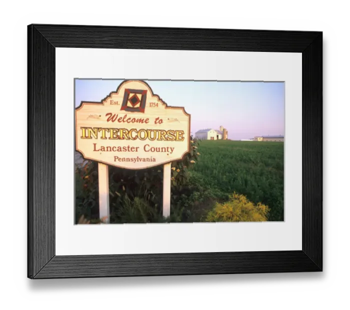 Framed Print : Old Amish Village Intercourse Pennsylvania