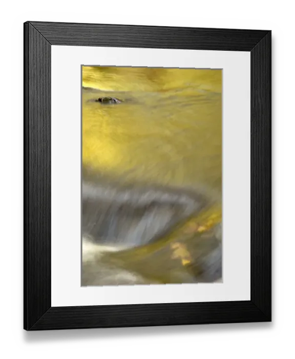 Framed Print : USA, Pennsylvania, Delaware Water Gap, Dingmans Falls. Abstract of golden autumn