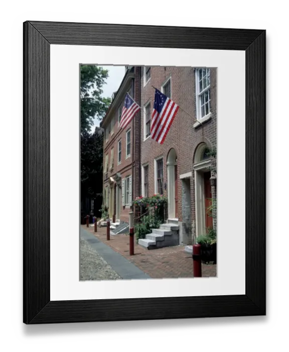 Framed Print : USA, Pennsylvania, Philadelphia. Elfreths Alley Framed Print : USA, Pennsylvania, Philadelphia. Elfreths Alley
