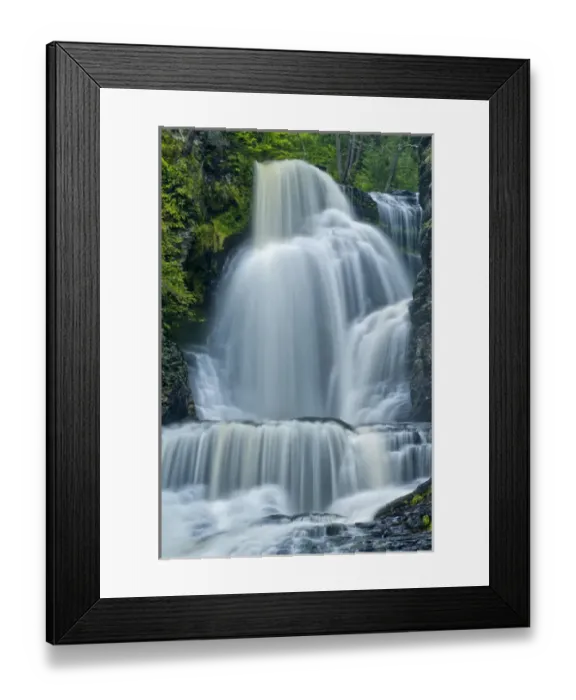 Framed Print : USA, Pennsylvania, Dingmans Ferry. Dingmans Falls and forest. Credit as Framed Print : USA, Pennsylvania, Dingmans Ferry. Dingmans Falls and forest. Credit as