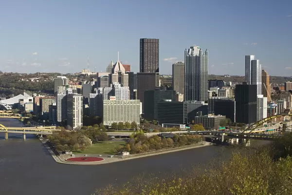 USA-Pennsylvania-Pittsburgh: Golden Triangle Downtown Area from Mt. Washington
