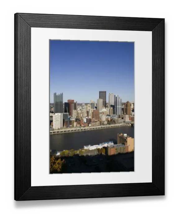 Framed Print : USA-Pennsylvania-Pittsburgh: Mid-Downtown from Mt. Washington / Late Afternoon Framed Print : USA-Pennsylvania-Pittsburgh: Mid-Downtown from Mt. Washington / Late Afternoon