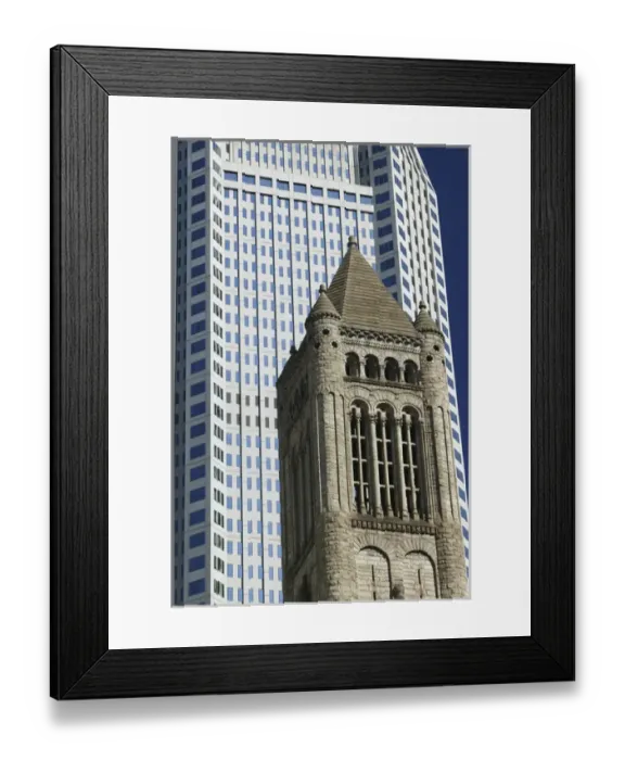Framed Print : USA-Pennsylvania-Pittsburgh: County Courthouse Tower and One Mellon Bank Tower Framed Print : USA-Pennsylvania-Pittsburgh: County Courthouse Tower and One Mellon Bank Tower