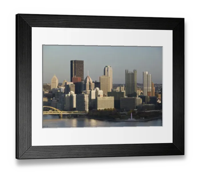 Framed Print : USA-Pennsylvania-Pittsburgh: Downtown View from West End Overlook / Framed Print : USA-Pennsylvania-Pittsburgh: Downtown View from West End Overlook /