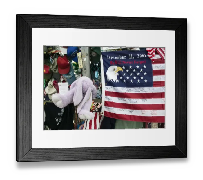 Framed Print : USA-Pennsylvania-Shanksville: Flight 93 memorial- Temporary memorial to the victims Framed Print : USA-Pennsylvania-Shanksville: Flight 93 memorial- Temporary memorial to the victims