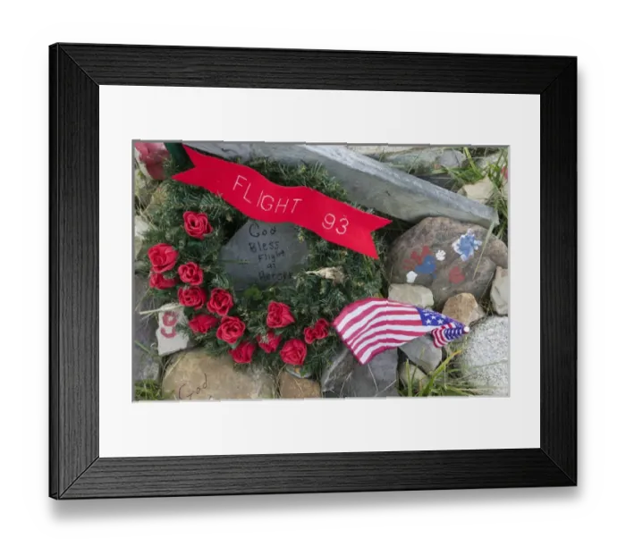 Framed Print : USA-Pennsylvania-Shanksville: Flight 93 memorial- Temporary memorial to the victims Framed Print : USA-Pennsylvania-Shanksville: Flight 93 memorial- Temporary memorial to the victims