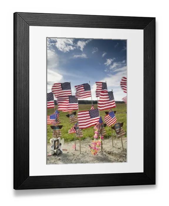 Framed Print : USA-Pennsylvania-Shanksville: Flight 93 memorial- Temporary memorial to the victims Framed Print : USA-Pennsylvania-Shanksville: Flight 93 memorial- Temporary memorial to the victims