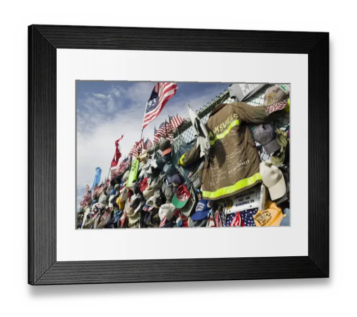 Framed Print : USA-Pennsylvania-Shanksville: Flight 93 memorial- Temporary memorial to the victims Framed Print : USA-Pennsylvania-Shanksville: Flight 93 memorial- Temporary memorial to the victims