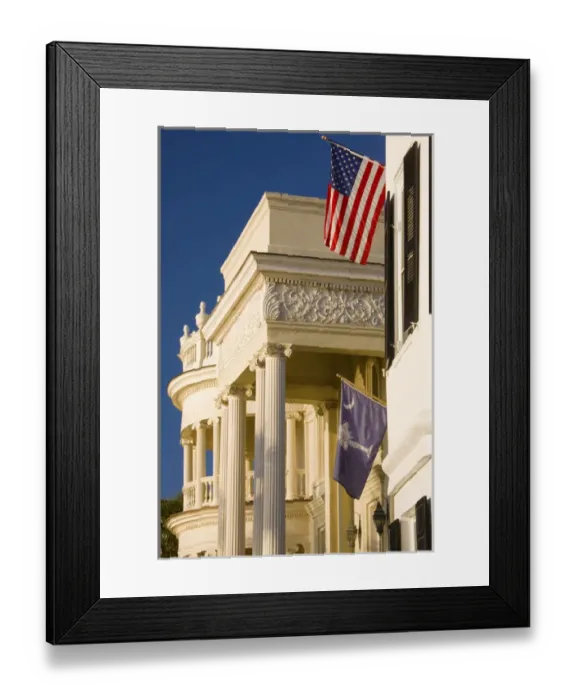 Framed Print : North America, USA, South Carolina, Charleston. Detail of the architecture on an