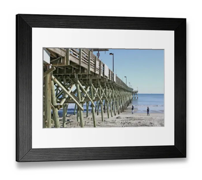 Framed Print : Beach pier near Myrtle Beach South Carolina Framed Print : Beach pier near Myrtle Beach South Carolina