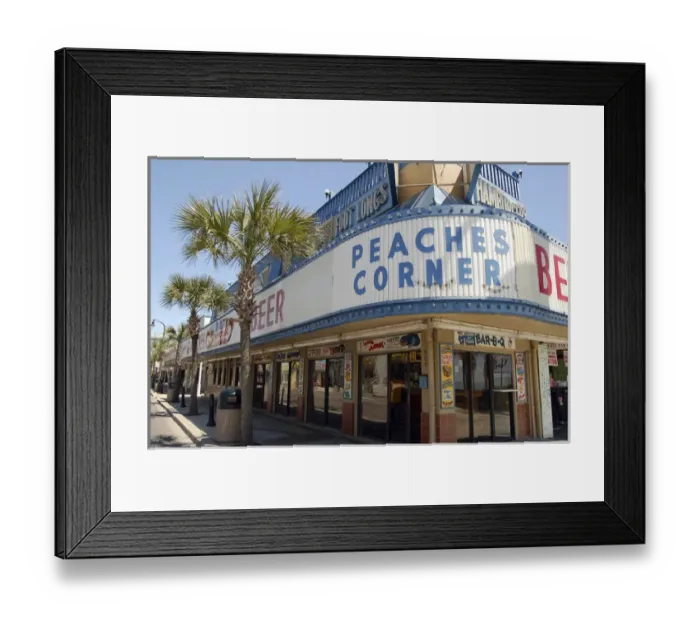 Framed Print : Peaches Corner, Myrtle Beach, South Carolina