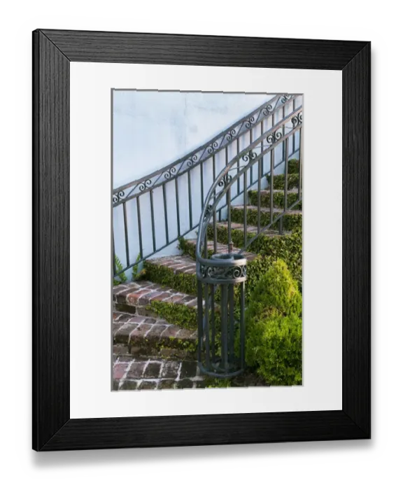 Framed Print : Charleston, South Carolina, USA. A stairway in the historic district of Charleston Framed Print : Charleston, South Carolina, USA. A stairway in the historic district of Charleston