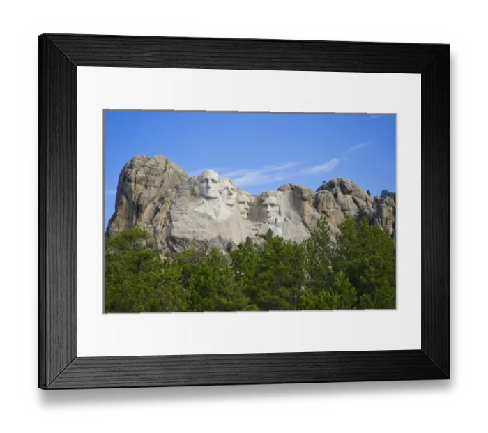 Framed Print : USA, South Dakota. Overview of Mount Rushmore National Memorial in daytime. Credit as Fred J