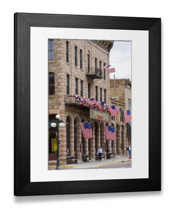 Framed Print : Downtown streets of Deadwood South Dakota