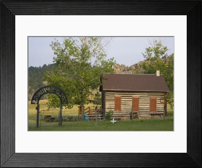 Framed Print : South Dakota. USA. Cold Springs Schoolhouse & cemetery, built & established 1887 Framed Print : South Dakota. USA. Cold Springs Schoolhouse & cemetery, built & established 1887