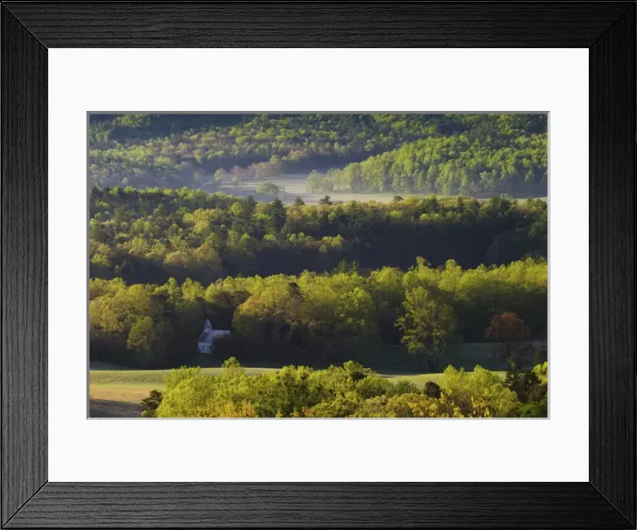 Framed Print : Methodist Church from Rich Mountain Road Cades Cove Great Smoky Mountains N. P. TN Framed Print : Methodist Church from Rich Mountain Road Cades Cove Great Smoky Mountains N. P. TN