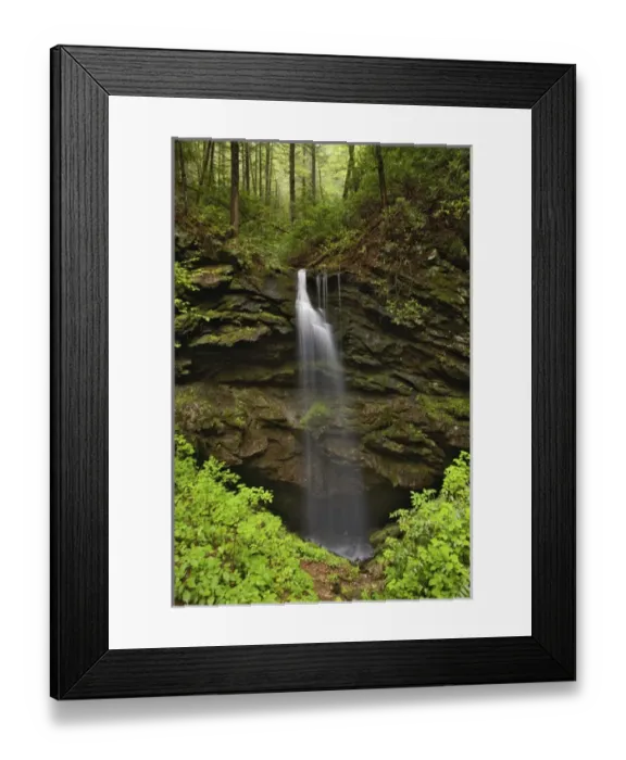Framed Print : Waterfall, Whiteoak Sinks, Great Smoky Mountains National Park, Tennessee