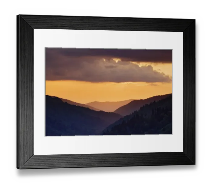 Framed Print : Sunset from Morton Overlook, Great Smoky Mountains National Park, TN Framed Print : Sunset from Morton Overlook, Great Smoky Mountains National Park, TN