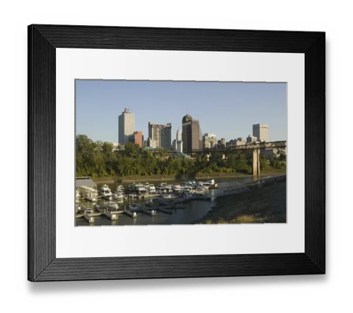 Framed Print : USA, Tennessee, Memphis, City View from Mud Island Framed Print : USA, Tennessee, Memphis, City View from Mud Island